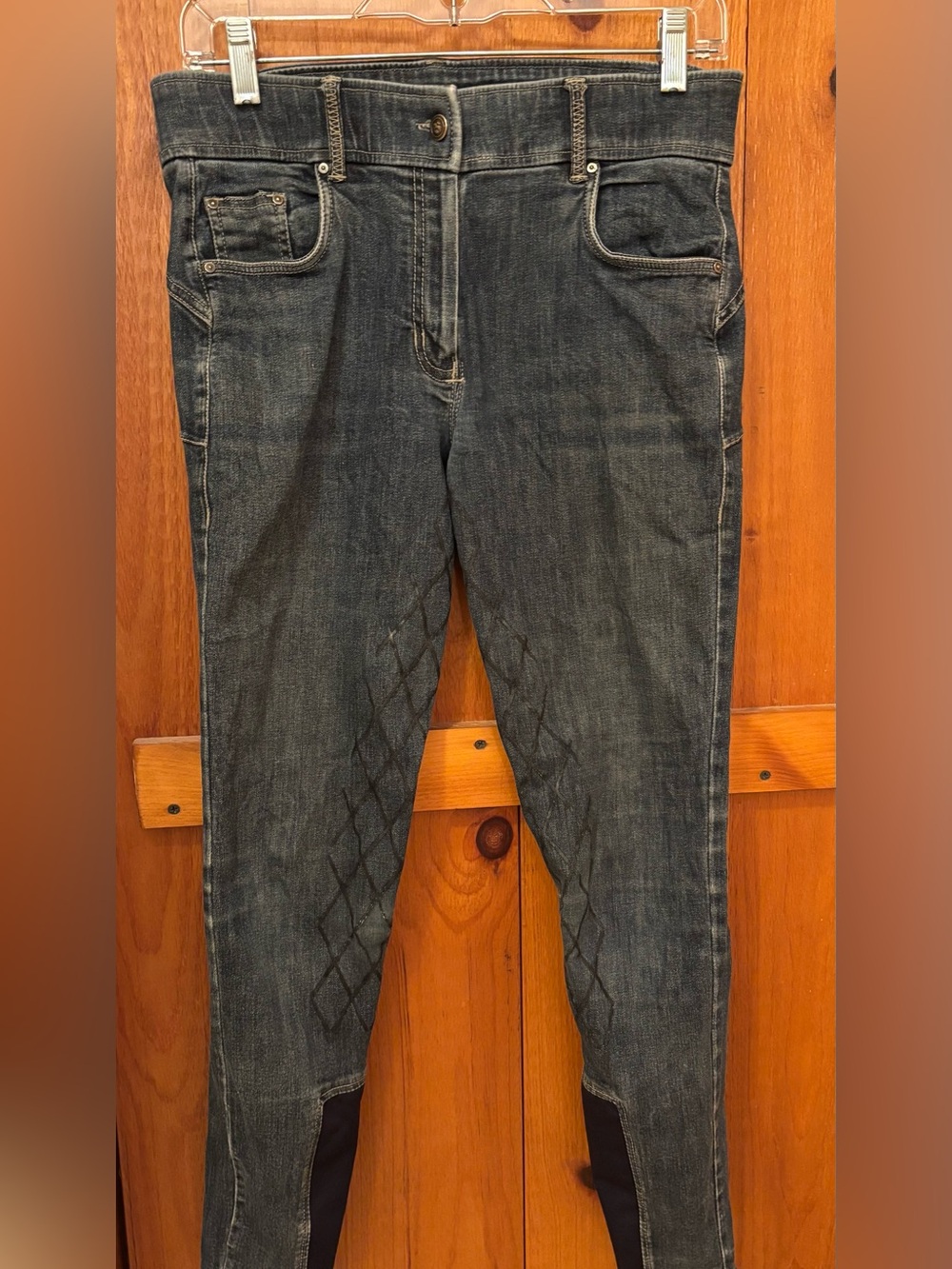 Ladies full seat denim riding breeches. Were purchased new. No label.